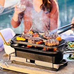Lodge Sportsman’s Pro Cast Iron Grill™ -Zwiling Grill Shop 1 LSPROG Sportsman s Pro Grill Lifestyle 800x800WEB