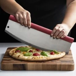 Cousin Luca's Rocking Pizza Cutter With Blade Guard -Zwiling Grill Shop 22159 INUSE1 1