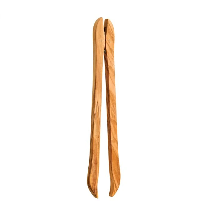 Eddington's Olive Wood Hinged Tongs 1 Eddington's Olive Wood Hinged Tongs
