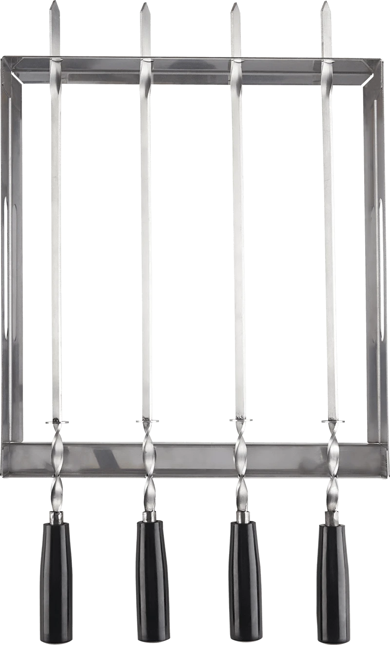 Napoleon PRO Stainless Steel Rotating Skewer Rack 70014 1 Napoleon PRO Stainless Steel Rotating Skewer Rack 70014