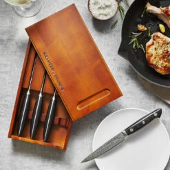 ZWILLING KRAMER - Euroline Stainless Damascus Collection 4-pc, Steak Knife Set -Zwiling Grill Shop 750041687