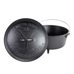 Lodge Yellowstone™ 12 Inch / 8 Quart Seasoned Cast Iron Deep Camp Dutch Oven