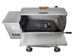 Stainless Steel Maverick 850 Wood Pellet Grill -Zwiling Grill Shop 850 Stainless Big Wheels DrainOpen scaled 1