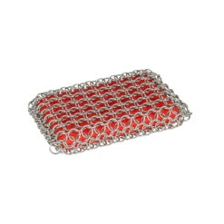 Lodge Silicone & Chainmail Scrubbing Pad, Red