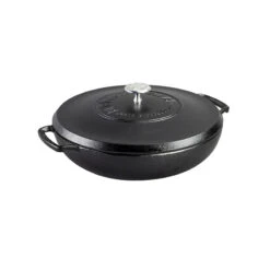 Lodge Blacklock *17* Triple Seasoned Cast Iron 4QT Braiser With Lid