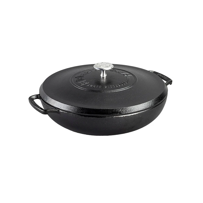 Lodge Blacklock *17* Triple Seasoned Cast Iron 4QT Braiser With Lid 1 Lodge Blacklock *17* Triple Seasoned Cast Iron 4QT Braiser With Lid