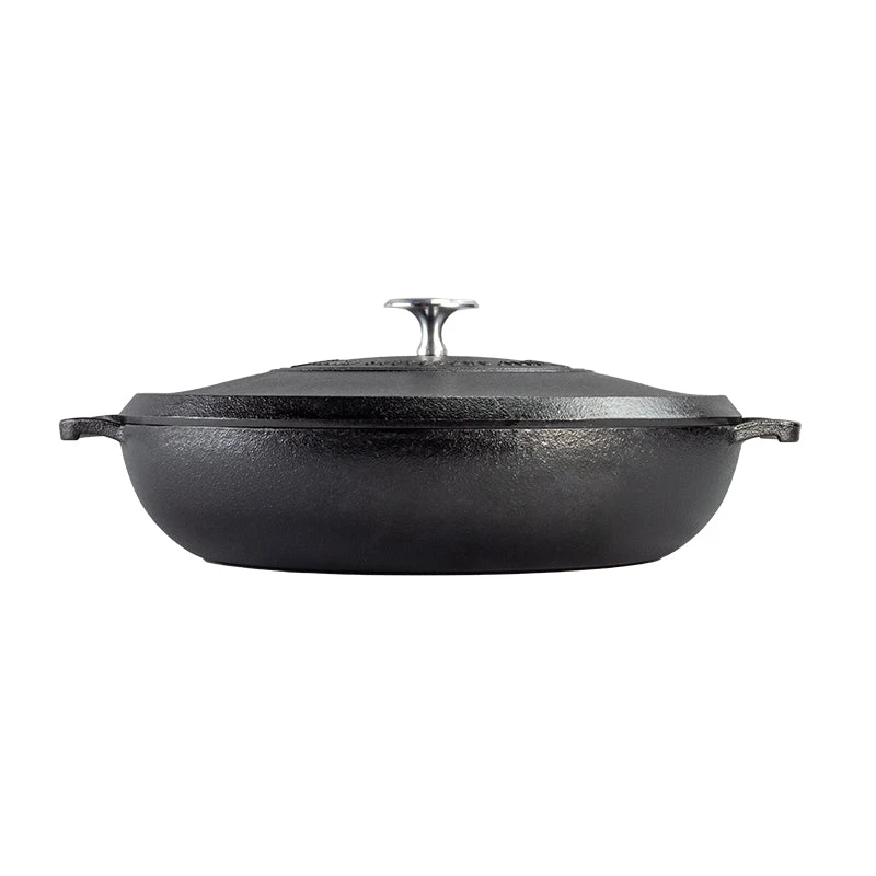 Lodge Blacklock *17* Triple Seasoned Cast Iron 4QT Braiser With Lid 2 Lodge Blacklock *17* Triple Seasoned Cast Iron 4QT Braiser With Lid - Image 2