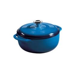 Lodge 4.5 Quart Enameled Dutch Oven, Blue