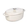 Lodge 7 Quart Enameled Oval Dutch Oven, Oyster White
