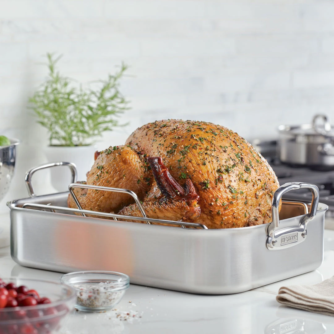 Hestan Provisions 16.5" Classic Roaster With Rack 2 Hestan Provisions 16.5" Classic Roaster With Rack - Image 2