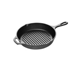 Lodge 10.25 Inch Cast Iron Grill Pan, Fits 10 Inch Glass Lid