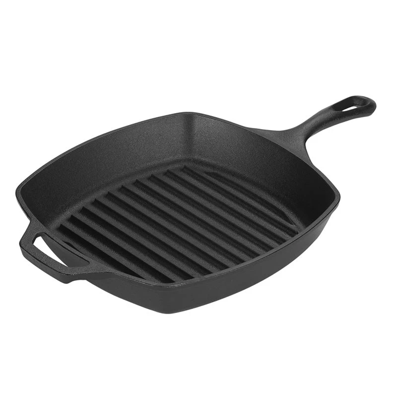 Lodge 10.5 Inch Square Cast Iron Grill Pan, Fits 10 Inch Square Glass Lid 1 Lodge 10.5 Inch Square Cast Iron Grill Pan, Fits 10 Inch Square Glass Lid