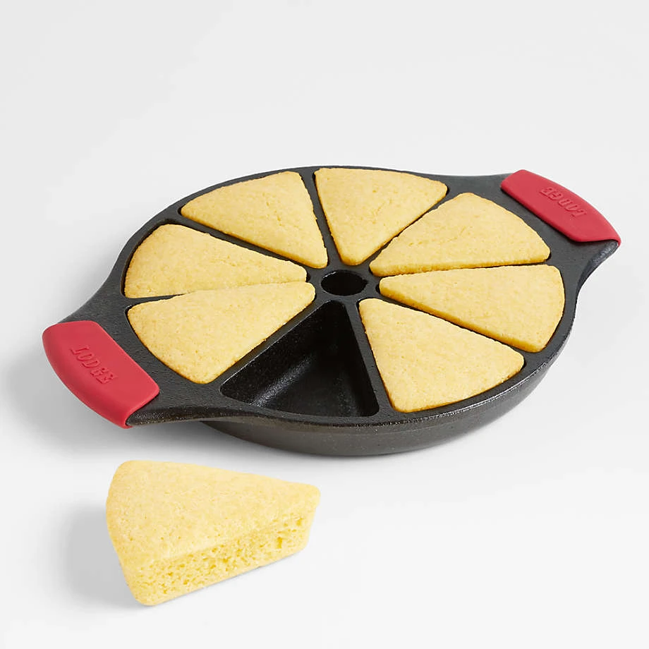 Lodge Wedge Pan W/ Silicone Grip 1 Lodge Wedge Pan W/ Silicone Grip