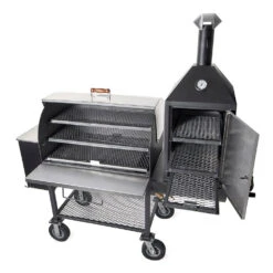 Maverick 2000 Pellet Grill W/ Upright Smoke Box -Zwiling Grill Shop maverick 2000 grill open side out