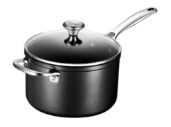 Le Creuset Toughened Nonstick PRO Saucepan W/Glass Lid -Zwiling Grill Shop rs6470 saucepan angle 20 v6 lecreuset tns